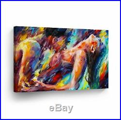 Vintage Kissing Couple Naked Nude Canvas Oil Painting Print Picture Wall Art