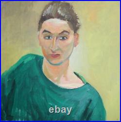 Vintage Original oil painting woman portrait