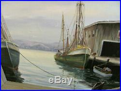 Vintage Rockport/Cape Ann Oil on Canvas Painting by listed Artist Peterson