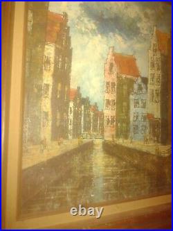 Vintage Very Rare Oil On Canvas Painting