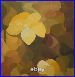Vintage abstract impressionism floral oil painting