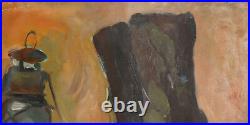 Vintage oil painting expressionist still life