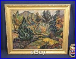 Vtg Antique Oil Painting on Canvas by Illya Zemsky Russian French Impressionist