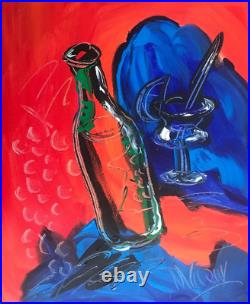 WINE DRINKS FOR YOU Original Oil Painting on canvas IMPRESSIONIST IGEE