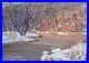 Walter-Baum-Bucks-County-PA-Artist-Melting-Snow-Wooded-Scene-Signed-Oil-Painting-01-rso