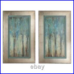 Whispering Wind Trees Oil Reproductions Hand Painted Canvas Wall Art Framed