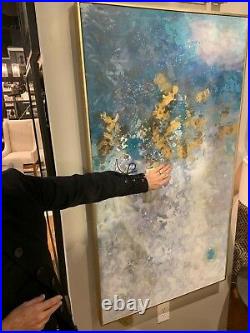 XXL 53 Hand Painted Framed Canvas Abstract Painting Modern Designer Wall Art